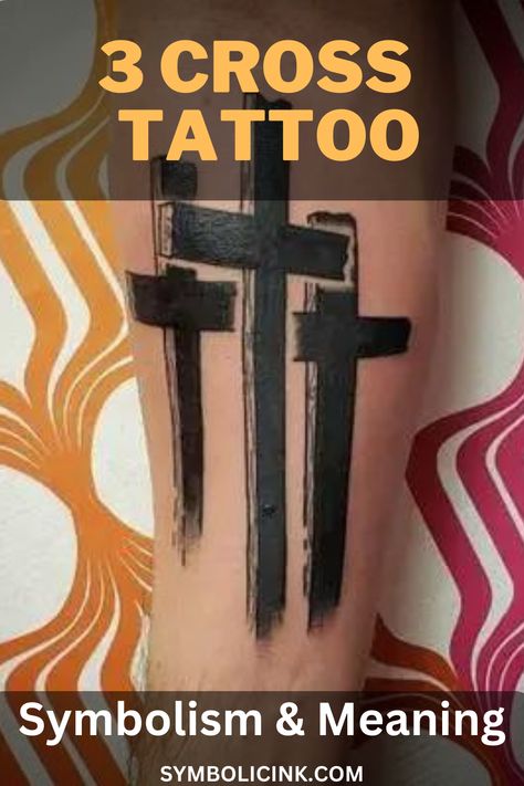 3 Cross Tattoo Meaning 3 Crosses Tattoo Design, Prayer Hands Tattoo, Crosses Tattoo, Christian Cross Tattoos, Cross Tattoo Meaning, 3 Crosses, The Crucifixion Of Jesus, Cross Background, Face Tats