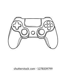 Kpop Line Art Drawing, Video Game Drawings, Sketch Background, Guitar Drawing, Sketch Notes, Video Game Controller, Sketches Easy, Video Game Art, Game Controller