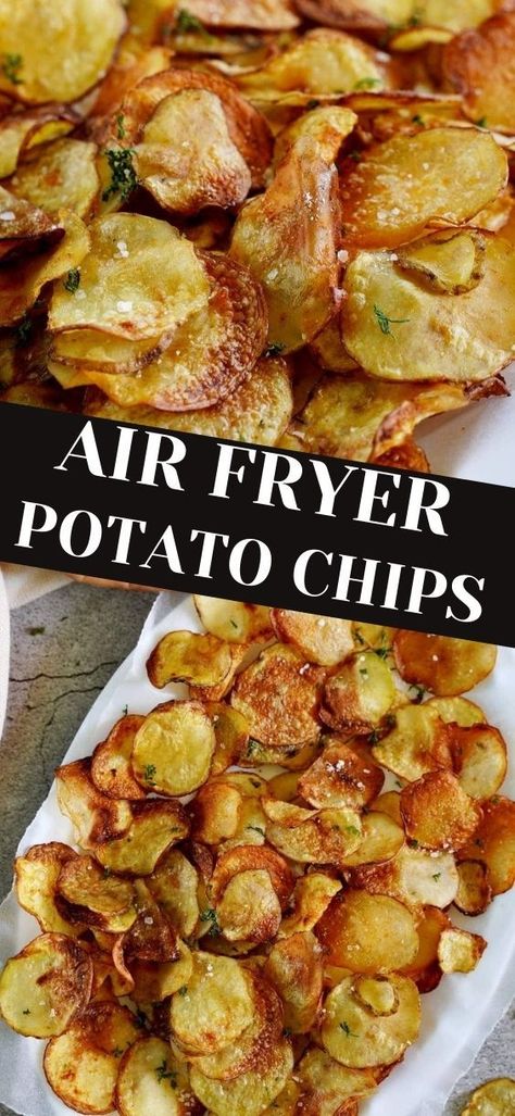 Potato Chips Baked, Oven Potato Chips, Air Fryer Recipes Chips, Microwave Potato Chips, Chip Seasoning, Microwave Chips, Air Fryer Potato Chips, Microwave Potato, Air Fryer Potato