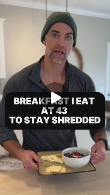 Nick Conaway | Strength and Fat Loss coach for men over 40 on Instagram: "Shredded at 43 with under 10% body fat—it’s not luck, it’s consistency. Struggling to stay full? Always hungry an hour after eating? Can’t figure out why your energy and hormones are tanking? This meal solves that.

Here’s the breakdown:
	•	5 whole eggs
	•	200g plain Greek yogurt
	•	200g berries
	•	1 tbsp honey
	•	2 oz raw cheddar cheese

High in protein and healthy fats to keep you full, crush cravings, and support hormone health (yes, fats can help boost testosterone).

If you’re tired of snacking all day, feeling soft, or wondering why your body isn’t responding to your efforts, save this meal. And if you’re ready to stop spinning your wheels. 

HITFollow for more solutions that actually work.

#thefitover40man #f What To Eat When Working Out, Coach For Men, Fat Burning Breakfast, Boost Testosterone, Fit Over 40, Always Hungry, Hormone Health, Whole Eggs, Plain Greek Yogurt