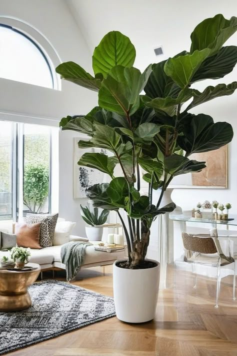 Large Easy House Plants, Plants Exterior House, Big Green Plants Indoor, Giant Plants Indoors, Indoor Atrium Design, Large Plants For Living Room, Large Interior Plants, Big Plant Indoor, Large Plants Living Room