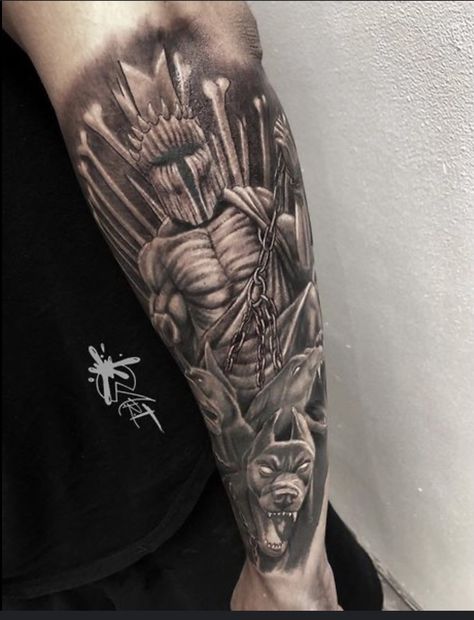 Studio Lash, Hades Tattoo, Warrior Tattoo Sleeve, God Of The Underworld, Poseidon Tattoo, Greek Mythology Tattoos, Beauty Professional, God Tattoos, C Tattoo