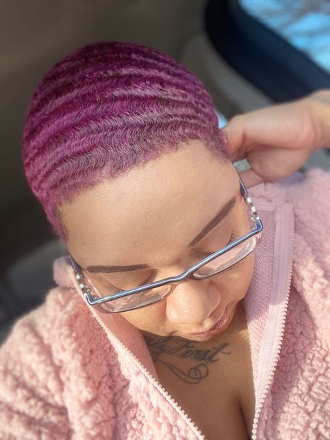 Female Wavers, Haircut 2023, Purple Love, Fade Haircut, Hair Inspo, Hair Wrap, Braids, Hair Cuts, Dye