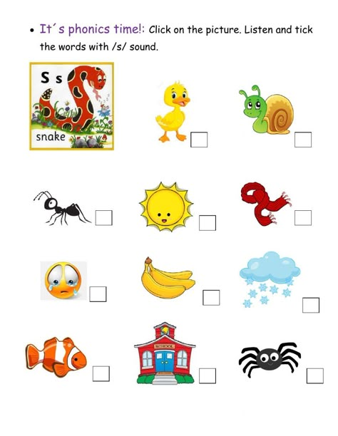 Phonics sound online worksheet for kindergarten. You can do the exercises online or download the worksheet as pdf. Jolly Phonics S Sound Worksheet, Jolly Phonics T Sound Worksheet, Sound A Worksheets For Preschool, Phonics Sounds Worksheets, Jolly Phonics Activities Worksheets, S Sound Worksheet, Phonics Worksheets Kindergarten, Jolly Phonics Worksheets, Phonics Worksheets For Kindergarten