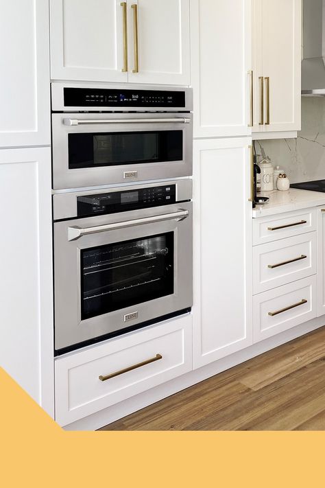 Have plans to upgrade your home this new year? Consider putting a ZLINE Microwave Wall Oven Combo in your kitchen!🏠️ Tap to learn more in our blog! #blog #blogpost #reviewblog #kitchenappliance #kitchenappliancereview Double Wall Oven And Microwave, Microwave In Wall, Wall Oven Next To Fridge, Built In Ovens In Kitchens, Wall Ovens Ideas Layout, Zline Microwave, Wall Oven With Microwave, Wall Mount Oven, Microwave Oven Combo