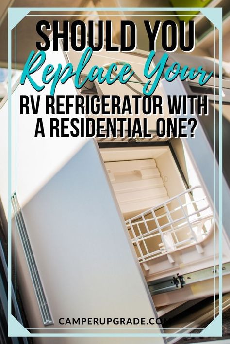 Camper Refrigerator Organization, Rv Refrigerator Replacement, Rv Fridge Replacement, Camper Fridge, Rv Fridge, Fridge Design, Camper Redo, Rv Refrigerator, Cargo Trailer Camper