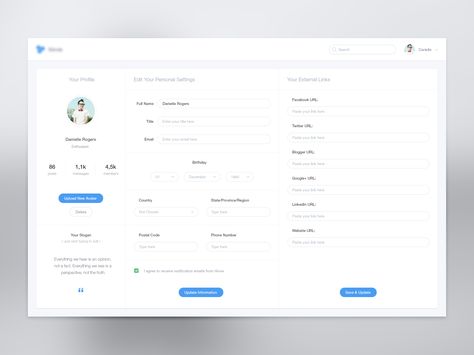 Dribbble preview real pixels Form Design Web, Cv Website, Profile Website, Ui Ux 디자인, Profile Settings, Ui Design Dashboard, Gui Design, Ui Design Website, Website Ideas