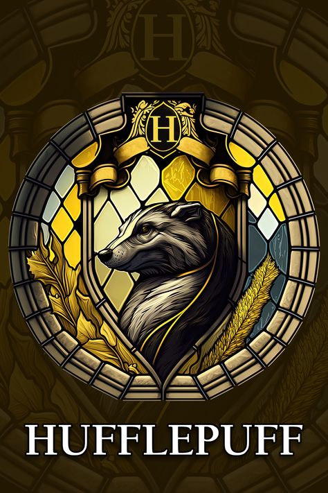 Fanart of the Hufflepuff house crest from the Hogwarts school. Inspired by the J.K. Rowling novels, Hogwarts Legacy video game, and H. Potter movies. Available on all sorts of t-shirts, hoodies, notebooks, mugs, stickers, phonecases, etc. #Hufflepuff #hogwarts #legacy #crest #hogwartslegacy Harry Potter School Logo, Hogwarts Legacy Hufflepuff, Hogwarts Legacy Wallpaper, Hogwarts Legacy Fanart, Hufflepuff Logo, Hogwarts House Crests, Hogwarts Fanart, Hogwart Legacy, Imprimibles Harry Potter