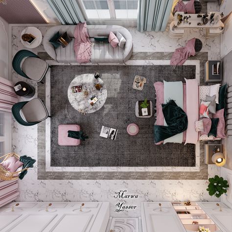 Master bedroom on Behance Cute Bedroom Ideas, Bedroom Wall Colors, Girl Bedroom Designs, Bedroom Decor Design, Luxury Rooms, Room Design Bedroom, Room Makeover Inspiration, Design Your Dream House, Apartment Inspiration