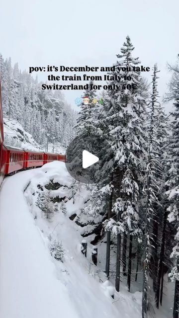 AMALIA ROMAN on Instagram: "WHAT YOU NEED TO KNOW BEFORE TRAVELING WITH BERNINA EXPRESS AND RED TRAIN 🚂

SAVE THIS POST 🫶🏽

🌟 Route: The Bernina Express runs between Chur (Switzerland) and Tirano (Italy)
🚂 The journey passes through the stunning landscapes of the Swiss Alps, crossing the Landwasser Viaduct, and reaching the Bernina Pass (2,253 meters)
🌟 Popular stops include St. Moritz, Poschiavo, and the Alp Grüm
🌟 Book seats on the right side if going from Chur to Tirano, and on the left side for Tirano to Chur to maximize views
🌟 You must book in advance 
🌟 Best time to visit: Winter (December to February) offers a magical snow-covered scene
🌟 Plan to stop at Tirano for a day trip or to explore the Valtellina wine region
🌟 Accommodation: Tirano: Affordable guesthouses near th Tirano Italy, Train From Switzerland To Italy, Italy In Winter, Glacier Train Switzerland, Chur Switzerland, Landwasser Viaduct, Belmond Train Peru, Glacier Express Switzerland Trains, Bernina Express