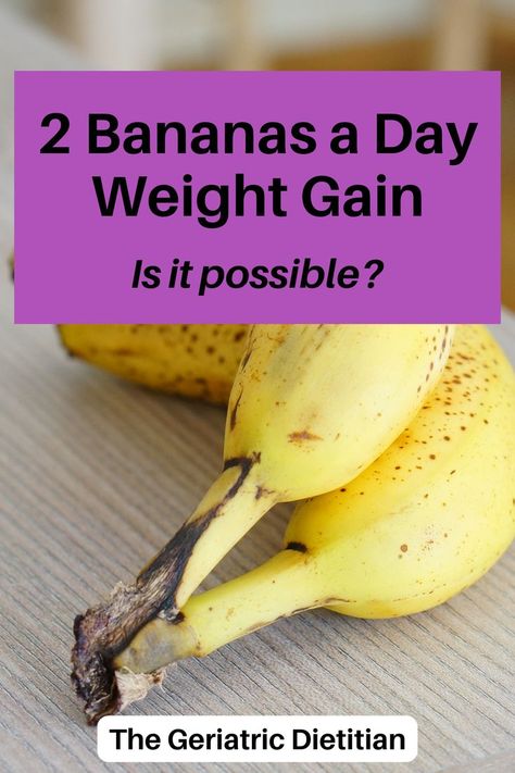 2 Bananas a Day Weight Gain. The background image is of two bananas laying on a wooden table. Gain Weight, Calorie Intake, Bananas, Weight Gain, The Truth, Vitamin C, How Many, Vitamins, Canning