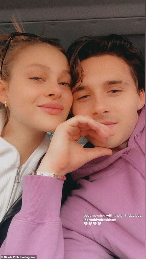 Brooklyn Beckham Girlfriend, Nicola Anne Peltz, Creative Couples Photography, Boyfriend Instagram, Short Instagram Captions, Nicola Peltz, Happy Birthday Love Quotes, Instagram Couples, Nicolas Peltz