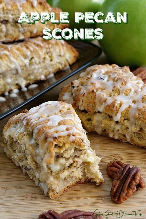 Apple Recipes Easy Healthy, Gluten Free Apple Recipes, Apple Baking, Pecan Scones, Apple Scones, Breads Recipes, Baking Scones, Apple Recipes Healthy, Scones Recipe Easy