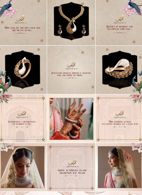 Instagram Jewellery Posts, Jewellery Social Media Grid, Jewellery Posts Instagram, Jewelry Grid Instagram, Jewellery Instagram Post Ideas, Jewellery Creative Post, Jwellery Posts, Jewellery Instagram Layout, Jewellery Ads Creative