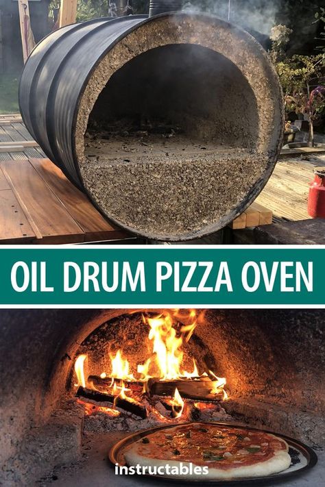 Ugly Drum Smoker, Pizza Oven Outdoor Diy, Backyard Pizza Oven, Drum Smoker, Oven Diy, Diy Pizza Oven, Brick Pizza Oven, Four A Pizza, Bbq Grill Design