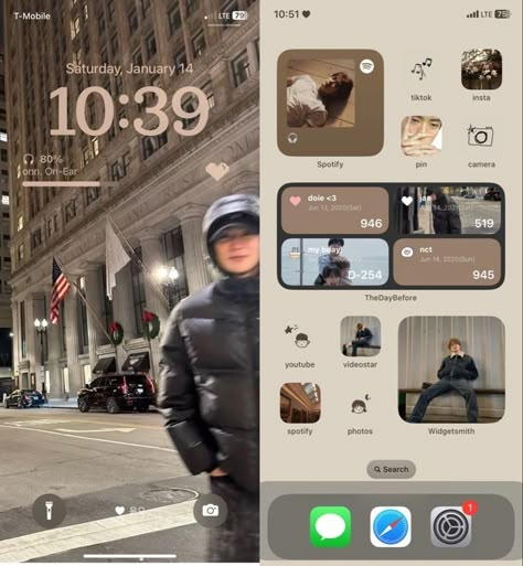 Ios 16 Theme Aesthetic, Iphone Ios 16 Home Screen Ideas, Boyfriend Homescreen Ideas, 16 Ios Wallpaper Ideas, Nct Ios Layout, Iphone Lockscreen And Homescreen Ideas, Phone Style Ideas, Homescreen Ios 16 Ideas, Nct Ios 16