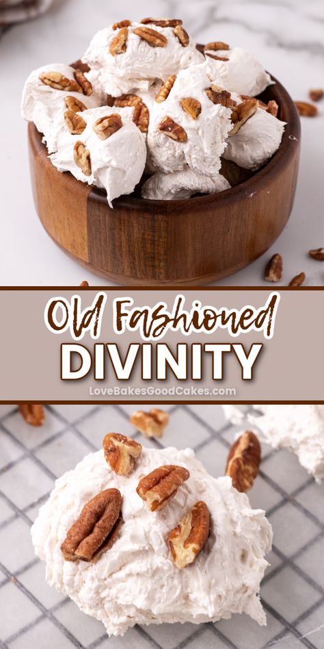 Old Fashioned Divinity Divinity Recipes, Old Fashioned Divinity Recipe, Old Fashioned Divinity, Divinity Recipe, Divinity Candy, Candy Man, Sweet Nothings, Memory Lane, Thanksgiving Recipes