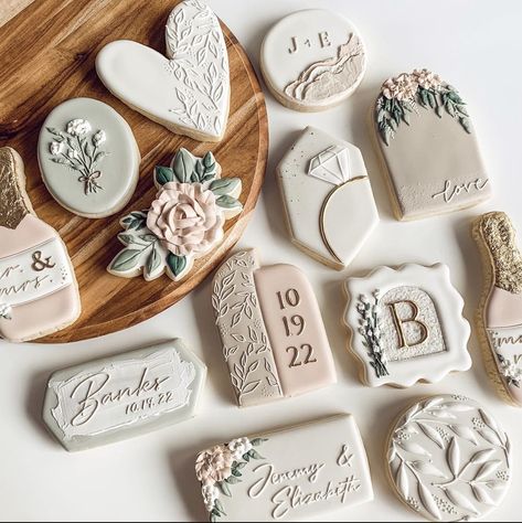 Boho Theme Bridal Shower Cookies, We Do Cookies Decorated, Wedding Rehearsal Cookies Decorated, Future Mrs Cookies Decorated, Wedding Decorated Cookies Royal Icing, Neutral Wedding Cookies, Rehearsal Dinner Cookies Decorated, Boho Wedding Cookies Decorated, Boho Bridal Shower Cookies