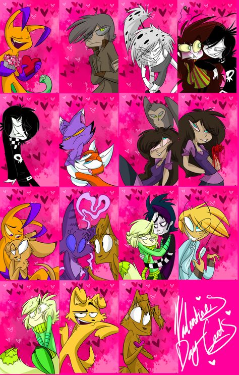 Valentines Day Cards Vivziepop Art, Zoophobia Comic, Valentines Day Drawing, Valentines Day Cards, Animal Jam, Digital Painting Tutorials, Cartoon Crossovers, Mlp My Little Pony, Hotel Art