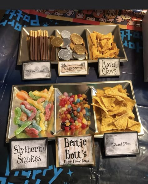 Harry Potter Theme Birthday Party, Tort Harry Potter, Harry Potter Shower, Harry Potter Snacks, Harry Potter Parties Food, Harry Potter Movie Night, Harry Potter Party Decorations, Harry Potter Marathon, Harry Potter Day