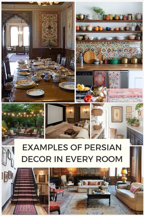 See how you can use Persian decor to give your home a bit of spice! Living Room With Persian Rug, Persian Rugs In Living Room, Persian Decor, Family Culture, Persian Garden, Persian Motifs, Ornate Mirror, Persian Pattern, Distressed Furniture