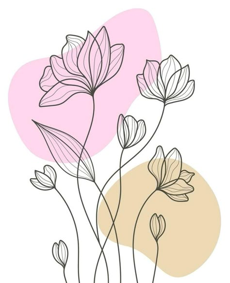 mano dibujado plano diseño sencillo flor y tropical planta contorno Aesthetic Frames, Desenho Tattoo, Design Graphique, Floral Wallpaper, Art Drawings, Doodles, Clip Art, Wallpapers, Drawings