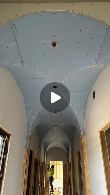 Beit Av House on Instagram: "Hanging drywall like a boss. #constructionlife #drywall #bluecollar #home #arches #groinarch #latinoamerica #fyp" Drywall Arch, Home Arches, Hanging Drywall, Drywall, Like A Boss, Arch, Villa, On Instagram, Blue