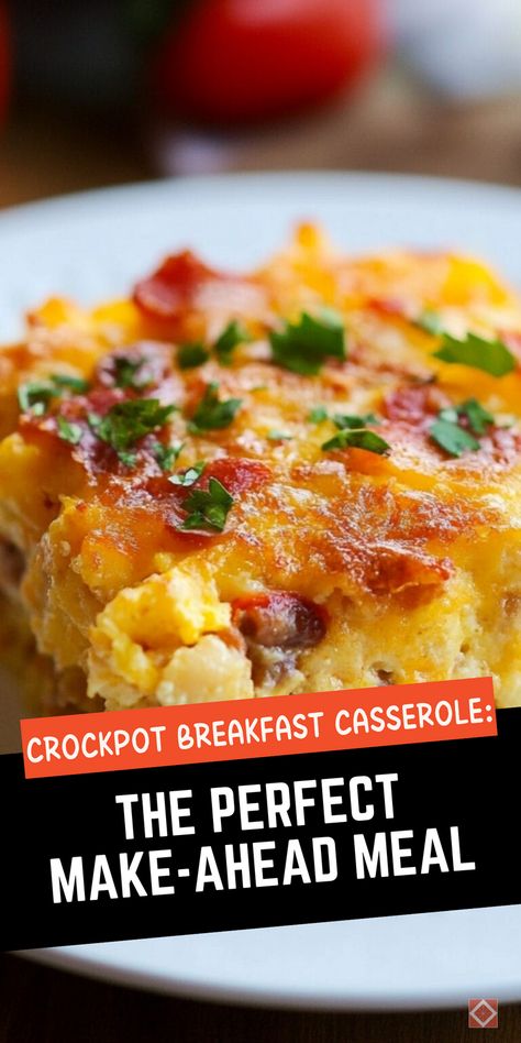 Make busy mornings easier with this Crockpot Breakfast Casserole! Perfect for prepping the night before, this slow cooker recipe delivers a warm, hearty meal that the whole family will love. With simple ingredients, it’s ideal for breakfast on the go or a relaxed weekend brunch. Save this pin for a hassle-free start to your day! Easy Breakfast Ideas For A Crowd Crock Pot, Slow Cooker Brunch Recipes, Overnight Crockpot Breakfast Casserole, Crockpot Breakfast Recipes, Crock Pot Breakfast Casserole, Breakfast Crockpot, Keto Brunch, Slow Cooker Breakfast Casserole, Delicious Breakfast Casserole