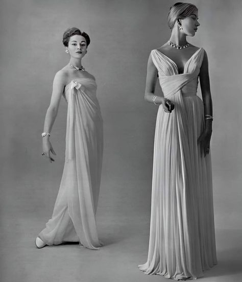 Dior Gown, Madame Gres, Fashion Decades, Glamour Vintage, Dior Collection, Vintage Couture, Strapless Gown, Dresses Ideas, Vestidos Vintage