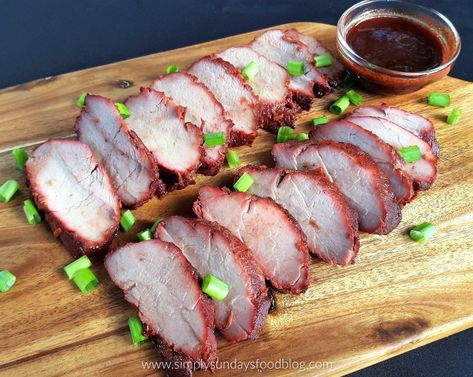 Superbowl Drinks, Something Different For Dinner, Chinese Roast Pork, Char Sui, Roast Pork Loin, Meatball Appetizer, Superbowl Recipes, Cooking Channel Recipes, Baked Recipe