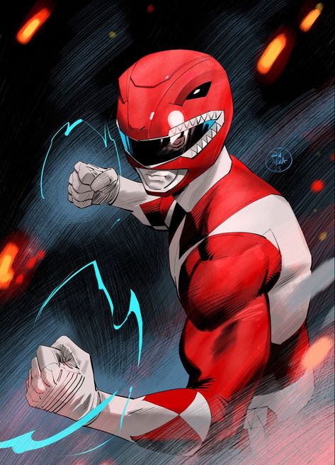 Jason Power Rangers, Power Rangers Tattoo, Zeo Rangers, Power Rangers Comic, Dan Mora, Power Rangers Fan Art, Power Rangers Samurai, All Power Rangers, Red Ranger