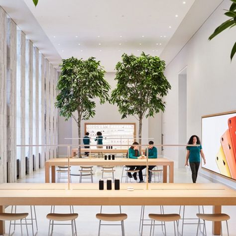 Washington D.C.'s new Apple Store repurposes a Beaux-Arts Carnegie Library as an ostensibly public corporate mecca. #CarnegieLibrary #Apple #architecture Apple Interior Design, Apple Architecture, Apple Store Interior, Yt Studio, Apple Store Design, Iphone Store, 블로그 디자인, Living By Design, Carnegie Library