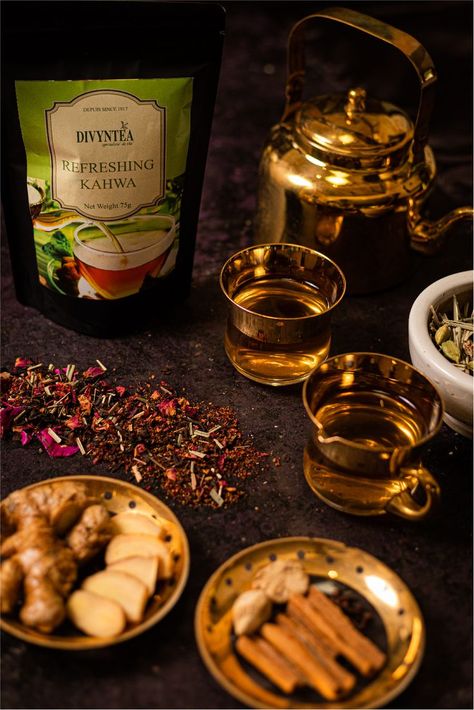 Kashmir has been on our bucket list since forever. A heavenly Indian Green Tea 'Kahwa' is a combination of aromatic spices, delicate rose petals and flavourful saffron. A cup of Kahwa, from @divyntea is truly a best kept secret. #kahwa #tea #kashmirikahwa #tealover #teatime #greentea #tglco #tealovers #organictea #organic #teaoftheday #greenteatime #specialtytea #kahwatea #thegoodlifecompany #specialty #luxuryteas #kopi #instagood #spices #kashmir #love #healthylifestyle #tealove #divyntea Kahwa Tea, Ayurvedic Tea, Kashmir Valley, Indian Tea, Winter Tea, Tea Latte, Rose Tea, Organic Teas, Refreshing Drinks