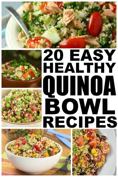 20 easy and healthy quinoa recipes Make Ahead Quinoa Bowls, High Fiber Quinoa Recipes, Eat Well 101 Recipes, Healthy Recipes With Quinoa, Quinoa Ideas, Quinoa Bowl Recipes, Healthy Quinoa Recipes, Quinoa Recipes Healthy, Quinoa Bowls