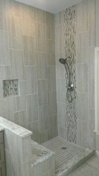 Vertical Tile, Guest Bedroom Remodel, Shower Renovation, Shower Wall Tile, Bedroom Remodel, Bathroom Shower Tile, Bathroom Remodel Shower, Upstairs Bathrooms, Bathroom Redo