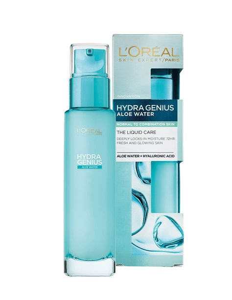 L'Oreal Hydra Genius Aloe Water. I have bought this in two formulations for 'Normal to Combination Skin' and 'Normal to Dry Skin'. I do not normally rate L'Oreal skincare that highly but after a recommendation from Nadine Baggott, I tried this and it instantly plumped up and rejuvenated my complexion! It was so cheap so I am thrilled to discover this! Moisturizer For Combination Skin, Aloe Water, Dry Skin Remedies, Asian Skincare, Sensitive Skin Care, Dry Sensitive Skin, Dry Skin Care, Moisturizing Body Wash, Moisturizer For Dry Skin