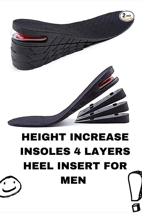 - Increase your height immediately, discretely and comfortably. - Height increasing insole is adjustable from 1.2" to 3.5" Inches depending on shoe type. - Adjustale size from 4.5US to 9US. Will fit in larger shoes but less snug. Increase Your Height, Height Increase, Classy Outfits Men, Shoe Insoles, Outfits Men, Fit In, On Shoes, Types Of Shoes, Classy Outfits