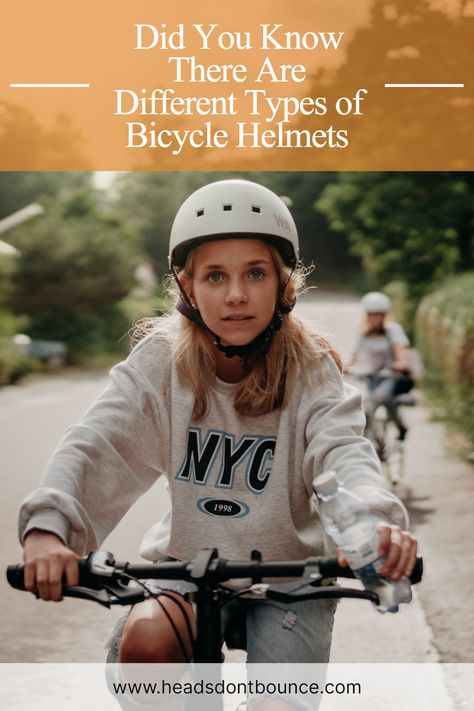 Image of a teenage girl wearing a bike bicycle helmet riding her bike along a quiet street. The text reads, "Did you know there are different types of bicycle helmets". Bike Helmet Aesthetic, Helmet Storage Ideas, Bike Helmet Storage, Bicycle Helmets For Women, Bike Helmet Women, Helmets For Women, Womens Bike Helmet, Cool Bike Helmets, Helmet Storage