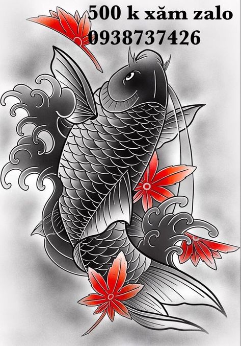 Japanese Fish Tattoo Design, ត្រី Tattoo, Koi Design Tattoo, Tattoo Fish Japan, Koy Fish Tattoos Japanese, Koifish Japanese Tattoo, Japanese Koi Tattoo Design, Koi Fish Tattoo Drawing, Japanese Tattoo Koi Fish