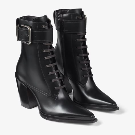 Cuban Heels, Shoes Luxury, Cool Shoes, Coven, Black Leather Boots, Clothes Outfits, Leather Ankle Boots, Luxury Shoes, Cute Shoes