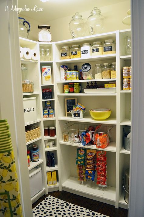 Bookshelf Pantry Ideas, Billy Pantry, Ikea Pantry Organization, Pantry Hacks, Ikea Pantry, Billy Ikea, Bookcase Hack, Diy Pantry Organization, Billy Bookcase Hack