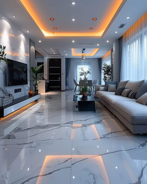 Latest Living Room Designs, Interior Design Your Home, Floor Tile Design, House Plan Gallery, Luxury House Interior Design, Architect Design House, Smart Home Design, House Dream, Bungalow House Design