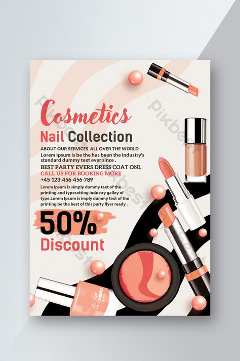 Cosmetic promotion Lipstick foundation Pink Discount Flyer Templates#pikbest#Templates Cosmetics Graphic Design, Discount Poster Design, Poster Reference, Makeup Poster, Product Flyer, Custom Portrait Illustration, Kids Garden, Makeup Deals, Design Frame