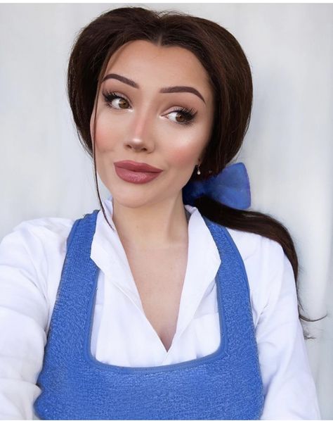 Halloween Makeup Looks 2022, Belle Makeup Looks, Makeup Looks 2022, Disney Halloween Makeup, Makeup Looks Halloween, Fera Disney, 80s Makeup Looks, Disney Character Makeup, Belle Makeup