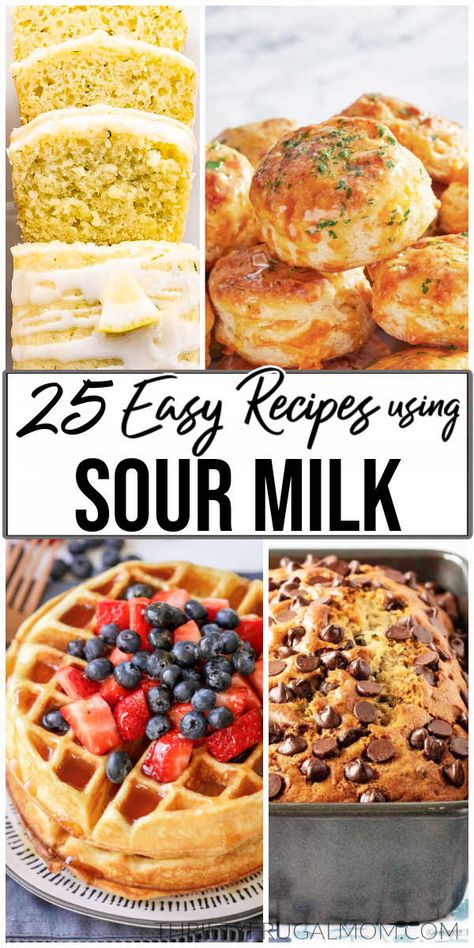 Milk Muffins, What To Make With Sour Milk, Leftover Milk Uses, Old Milk Recipes, Sour Milk Cake, Recipes That Use Sour Milk, What To Do With Sour Milk, Baking With Sour Milk, Recipes With Sour Milk