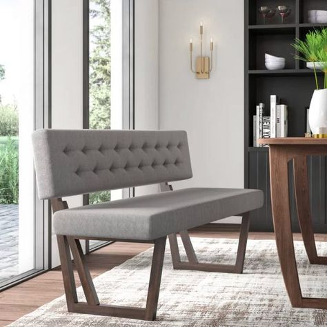 51 Dining Benches To Transform and Elevate Your Kitchen Table Dining Bench With Back, Dining Bench Seat, Upholstered Dining Bench, Bench Dining, Bench With Back, Kitchen Benches, Dining Benches, Pedestal Dining Table, Dining Room Bench