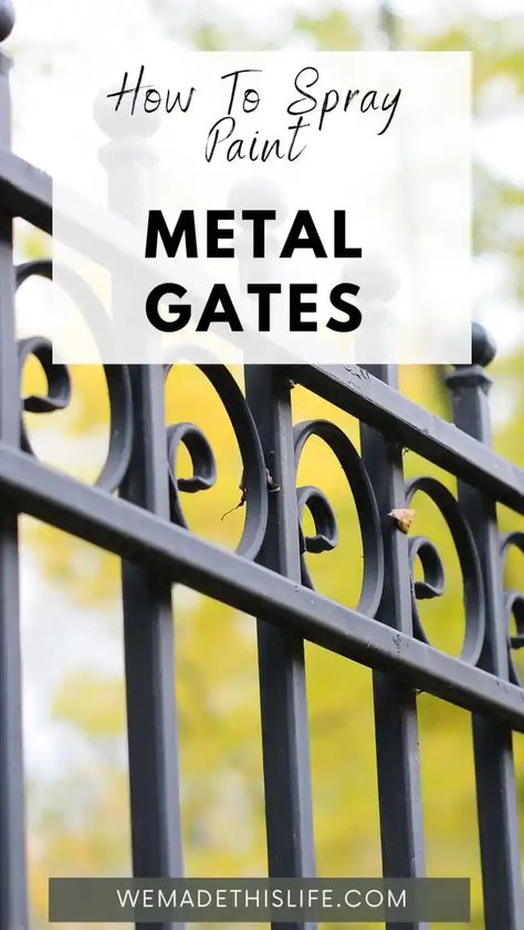 Spray Painting Metal Gates Spray Painting Metal, Painting Rusted Metal, Spray Paint Metal, Painting Rusty Metal, How To Spray Paint, Digital Graphics Art, Whimsical Garden Art, Outdoor Gate, Rusty Garden