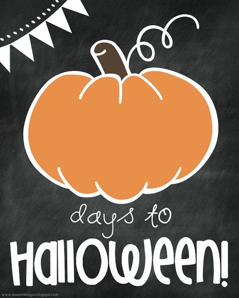 Deseret Designs: How about a Halloween Countdown Printable? Random Holidays, Household Notebook, Countdown Gifts, Countdown Sign, Preschool Fall, Chalkboard Ideas, Halloween Countdown, Halloween Queen, Dry Erase Calendar