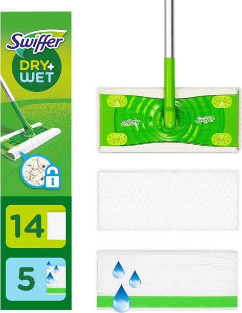 Affiliate. Swiffer Sweeper 2-in-1 Mops for Floor Cleaning, Dry and Wet Multi Surface Floor Cleaner, Sweeping and Mopping Starter Kit, Includes 1 Mop + 19 Refills, 20 Piece Set College Room Essentials, Cozy College Apartment, Swiffer Sweeper, College Apartment Ideas, Home Hacks Diy, Clever Storage Ideas, Disinfecting Wipes, College Dorm Essentials, Wet Floor