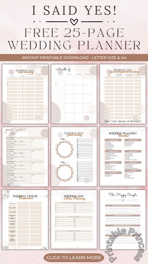 Plan your dream wedding stress-free with our FREE Wedding Planner Download! 🌸💍✨ 📥 Grab your copy today and get started on creating the perfect wedding day you've always imagined. 👉 How to access your FREE Wedding Planner: 1. Click Pin 2. Enter your email address 3. Check your inbox for instant download 4. Get ready to organize, budget, and plan your dream wedding effortlessly! 💕 #WeddingPlanning #FreeDownload #DreamWedding Wedding Planning Checklist Printable Binder Free, Wedding Planning Book Planners, Wedding Planning Sheets, Simple Wedding Planner, Wedding Planner Checklist Free Printable, Budget Wedding Planner, Wedding Planning List Free Printable, Wedding Planning Templates Free, Wedding Budget Planner Printable Free